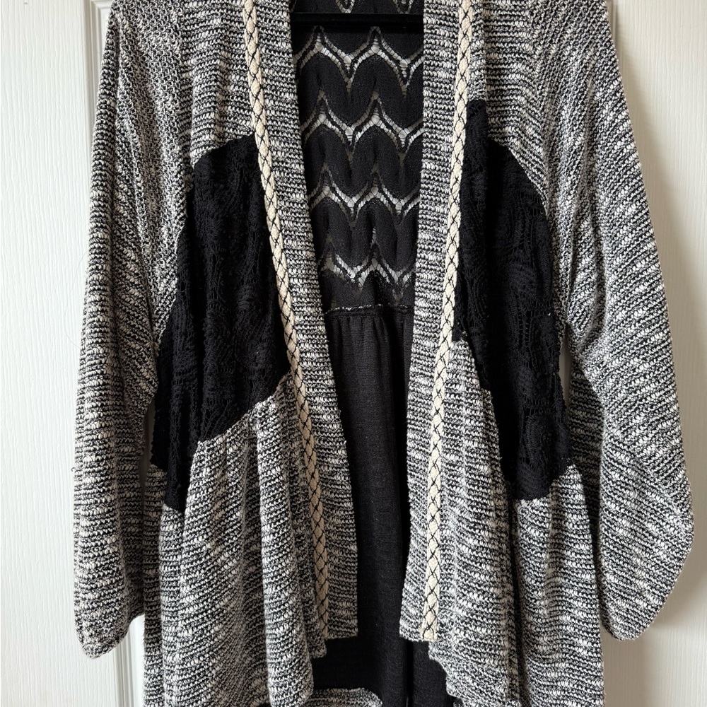 Miss Me Black and Gray Women's Sweater